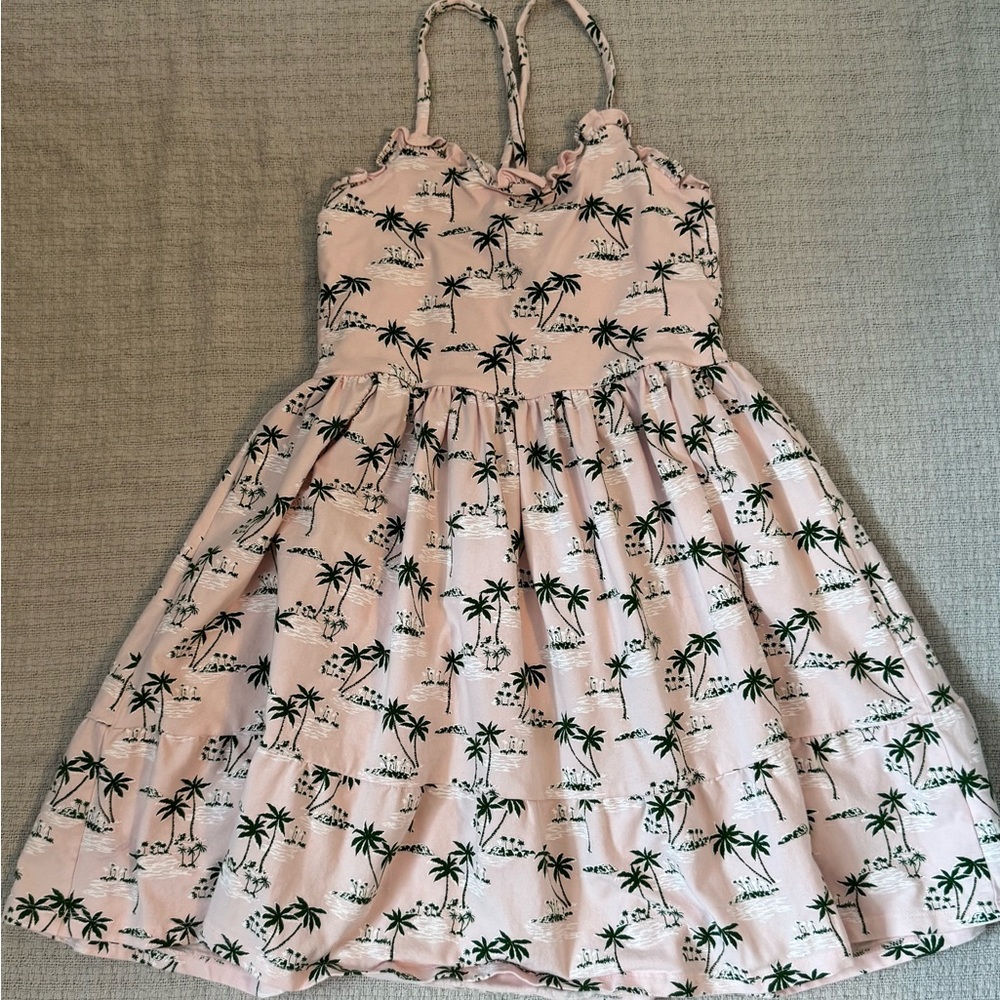 Janie and Jack Pink Palm Tree Dress